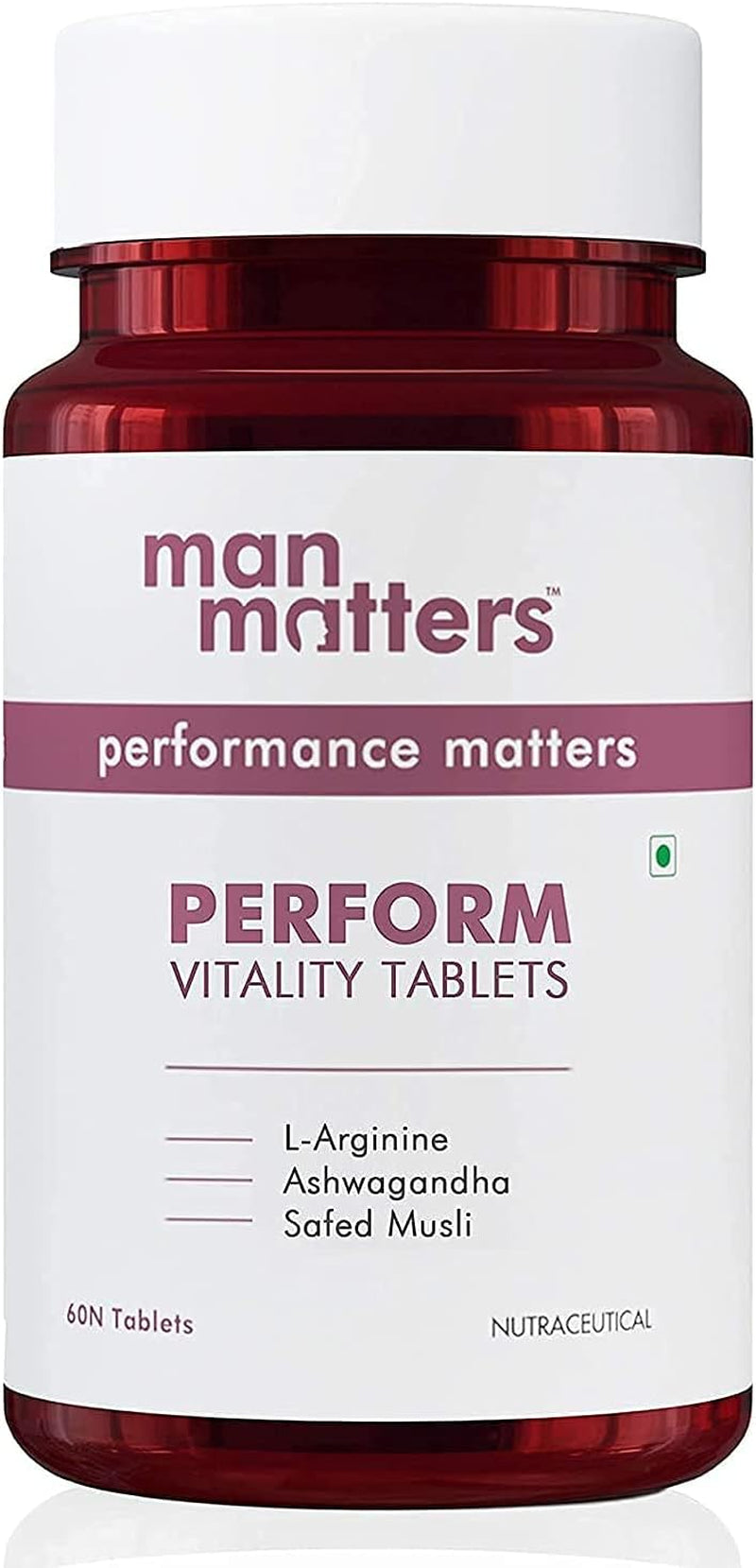 A.K. Man Matters Ashwagandha, Safed Musli, Gokshura, Kaunch Beej & L' Arginine Tablets | Indian Ginseng| | 8 Natural Herbs | No Side Effects| 60 Tablets