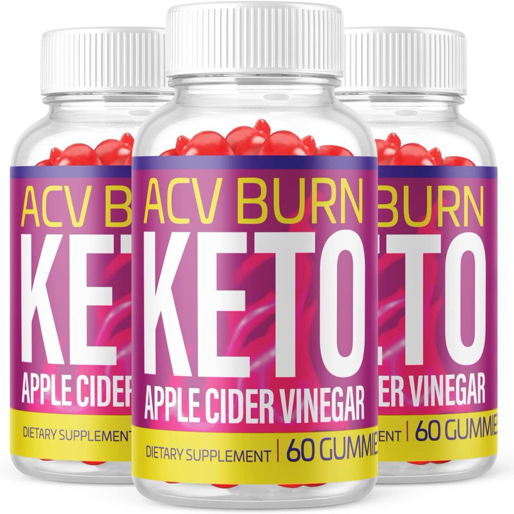 (3 Pack) ACV Burn Keto Gummies - Supplement for Weight Loss - Energy & Focus Boosting Dietary Supplements for Weight Management & Metabolism - Fat Burn - 180 Gummies