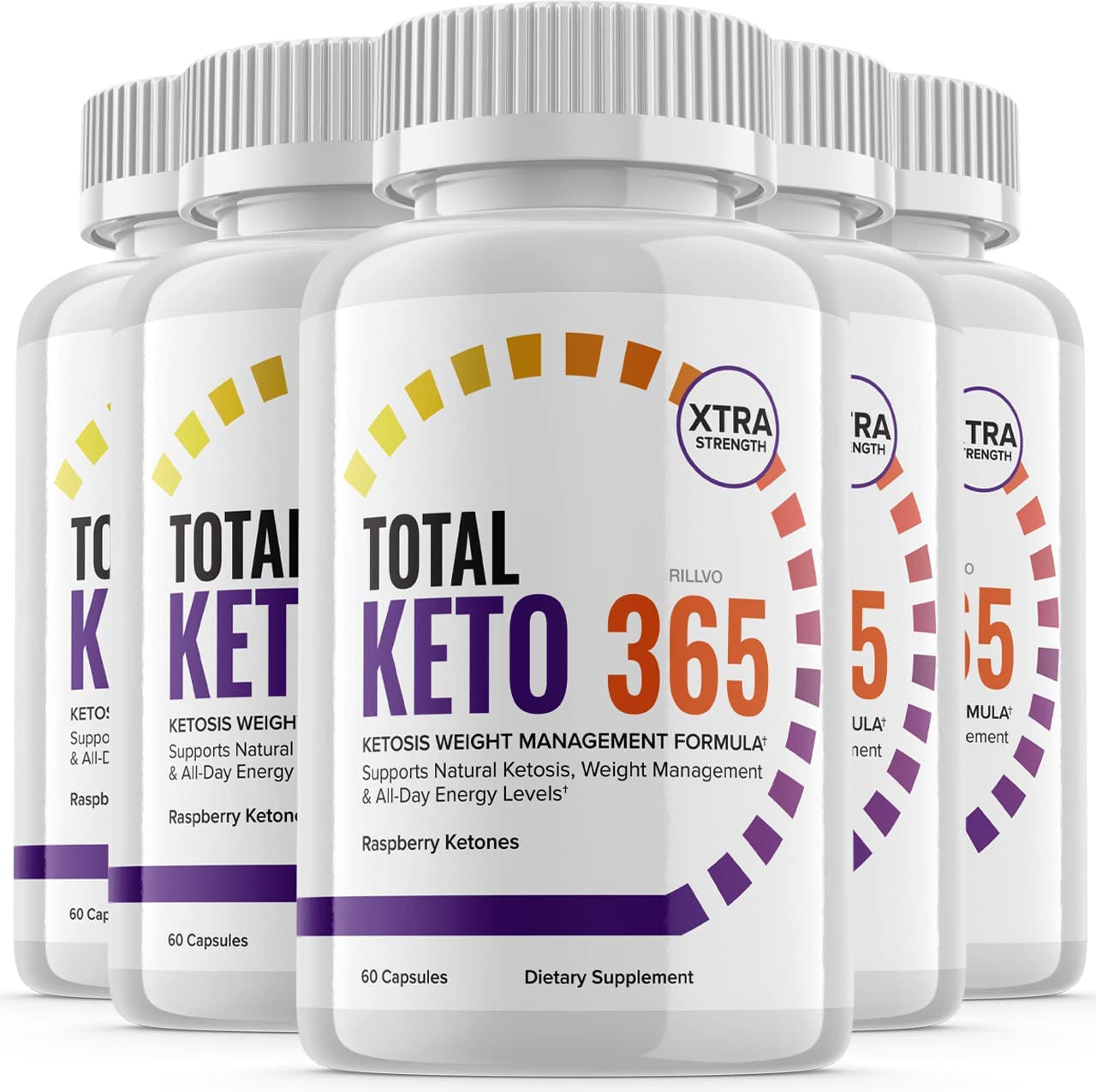 (5 Pack) Total Keto 365 Pills 800Mg Advanced Ketogenic Formula (300 Capsules)