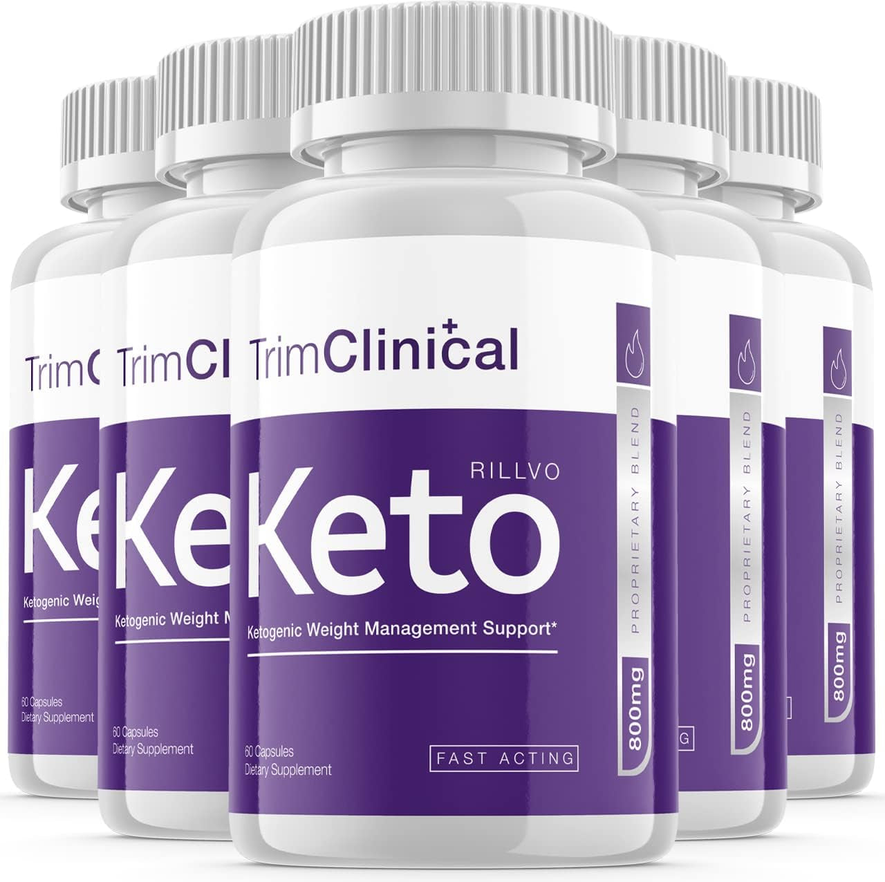 (5 Pack) Trim Clinical Keto Advanced Ketogenic Formula (300 Capsules)