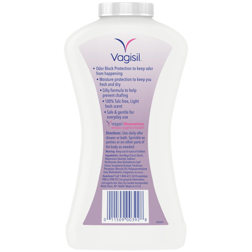 Vagisil Daily Intimate Deodorant Powder, with Odor Block Protection, Talc-Free, 8 Oz, 3 Pack