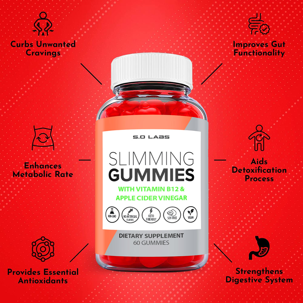 (5 Pack) Slimming Gummies It Works for Weight Loss,Slimming Gummies It Works with Apple Cider Vinegar,Slimming Gummies It Works Bajar De Peso,Slimming Gummies It Works for Women and Men (300 Gummies)