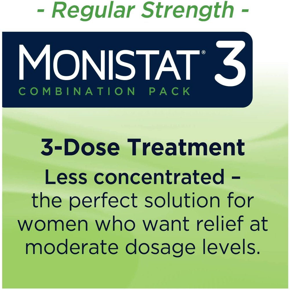 Monistat Vaginal Antifungal 3-Day Prefilled Cream Itch Relief, 3 Ct, 2 Pack