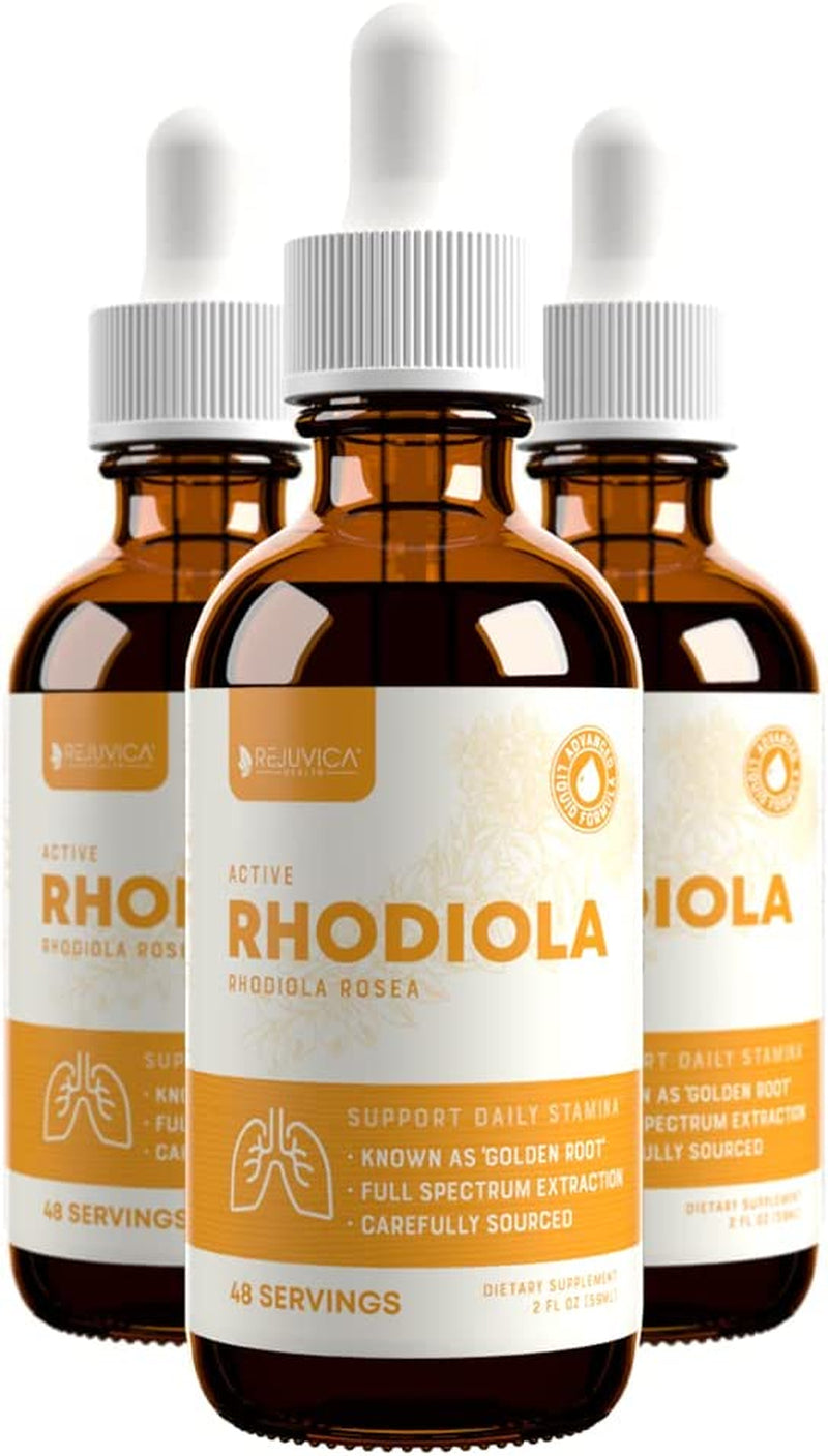 Active Rhodiola - Rhodiola Root Extract with Natural Rosavins - Liquid Delivery for Better Absorption - Supports Energy & Stress