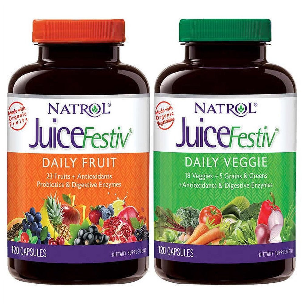 Natrol Juicefestiv Daily Fruit & Veggie, 240 Capsules