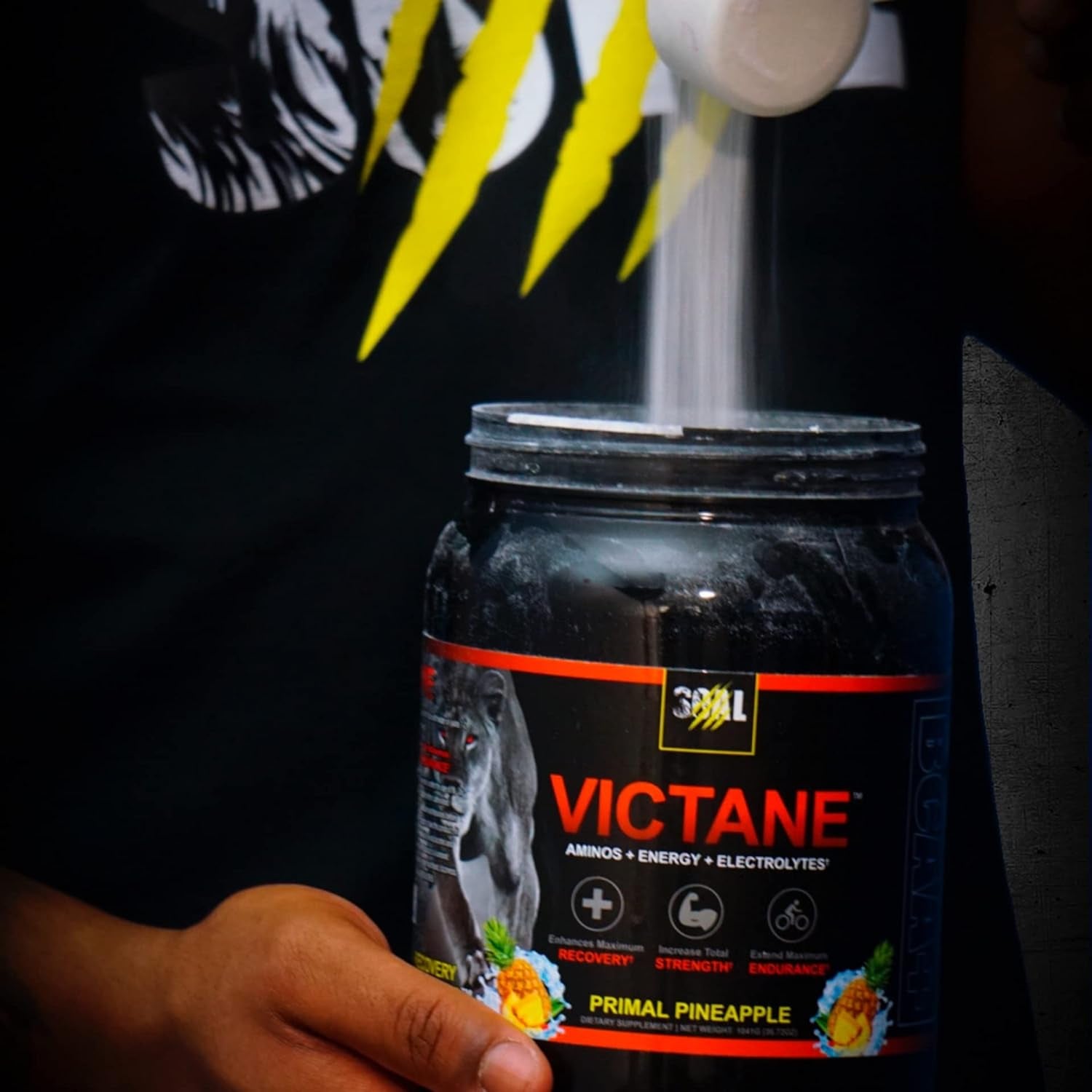 Victane - BCAA, Carbohydrate and Electrolyte Dietary Supplement for Men and Women - Crafted with Vitamins and Essential Amino Acids for Post Workout Nutrition - 30 Servings in Primal Pineapple