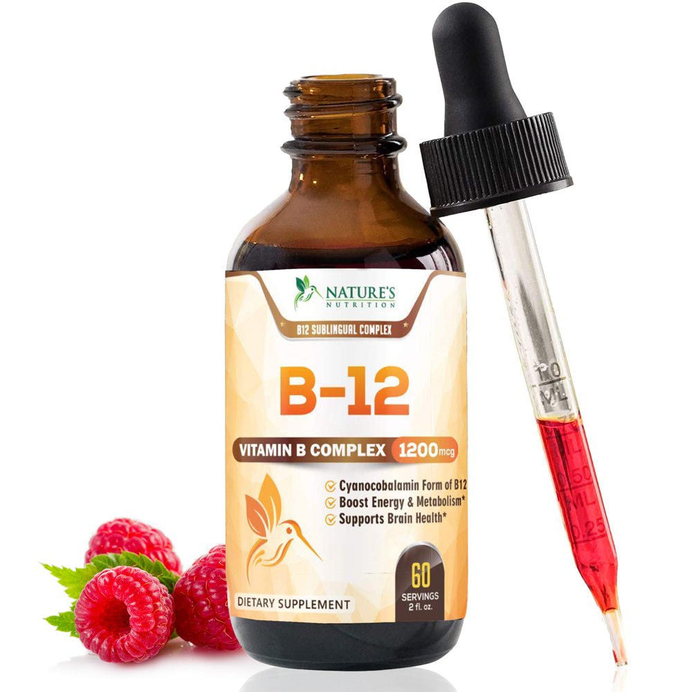 Vitamin B12 Energy Drops 1200 Mcg - Extra Strength Vitamin B-12 Dietary Supplement for Energy, Liquid Methylcobalamin B12 Vitamins for Adults, Gluten-Free Vitamin B 12 over 1000 Mcg - 2 Fl Oz