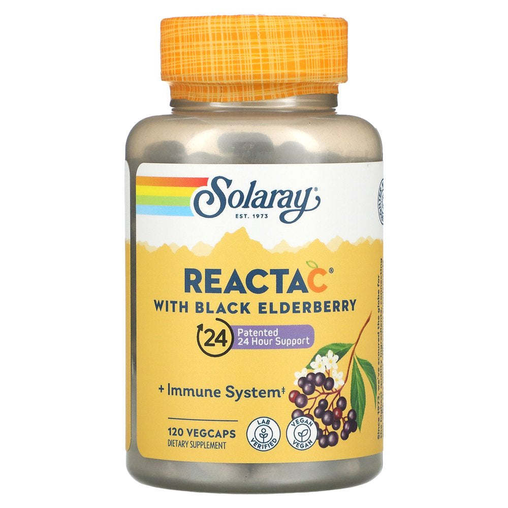 Solaray Reacta C with Black Elderberry, 120 Vegcaps