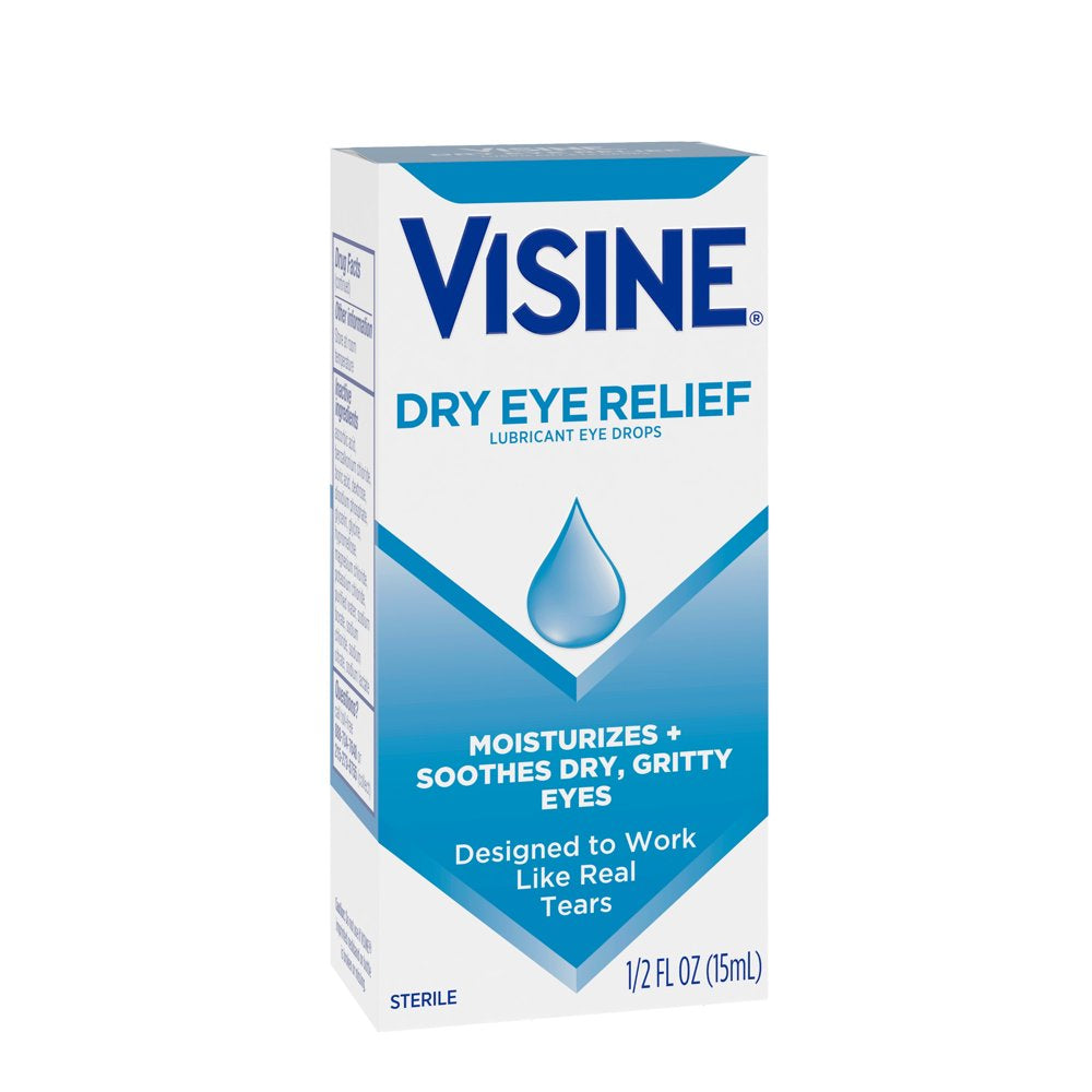 Visine Dry Eye Relief Lubricating Eye Drops for Dry Eyes, 0.5 Fl. Oz