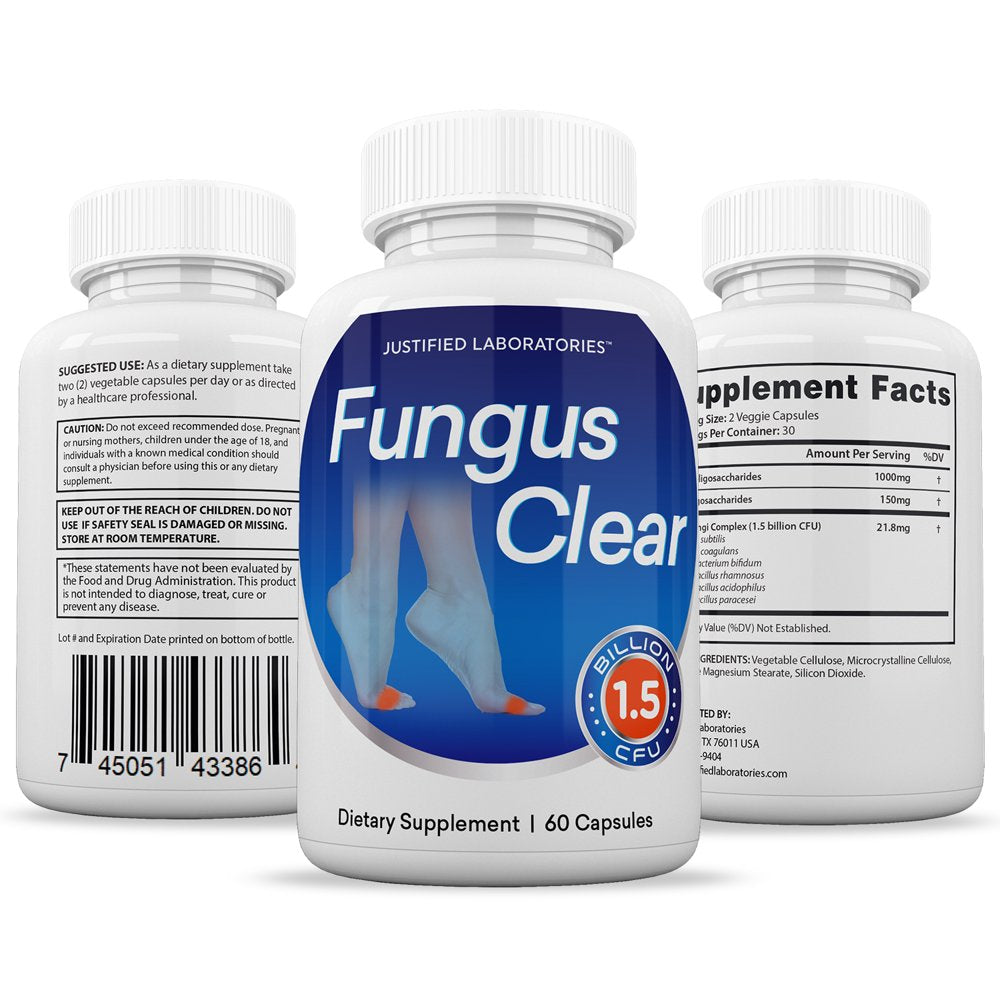 (5 Pack) Fungus Clear Probiotic 1.5 Billion CFU Supplement Pills Toenail Fungus Treatment 300 Capsules