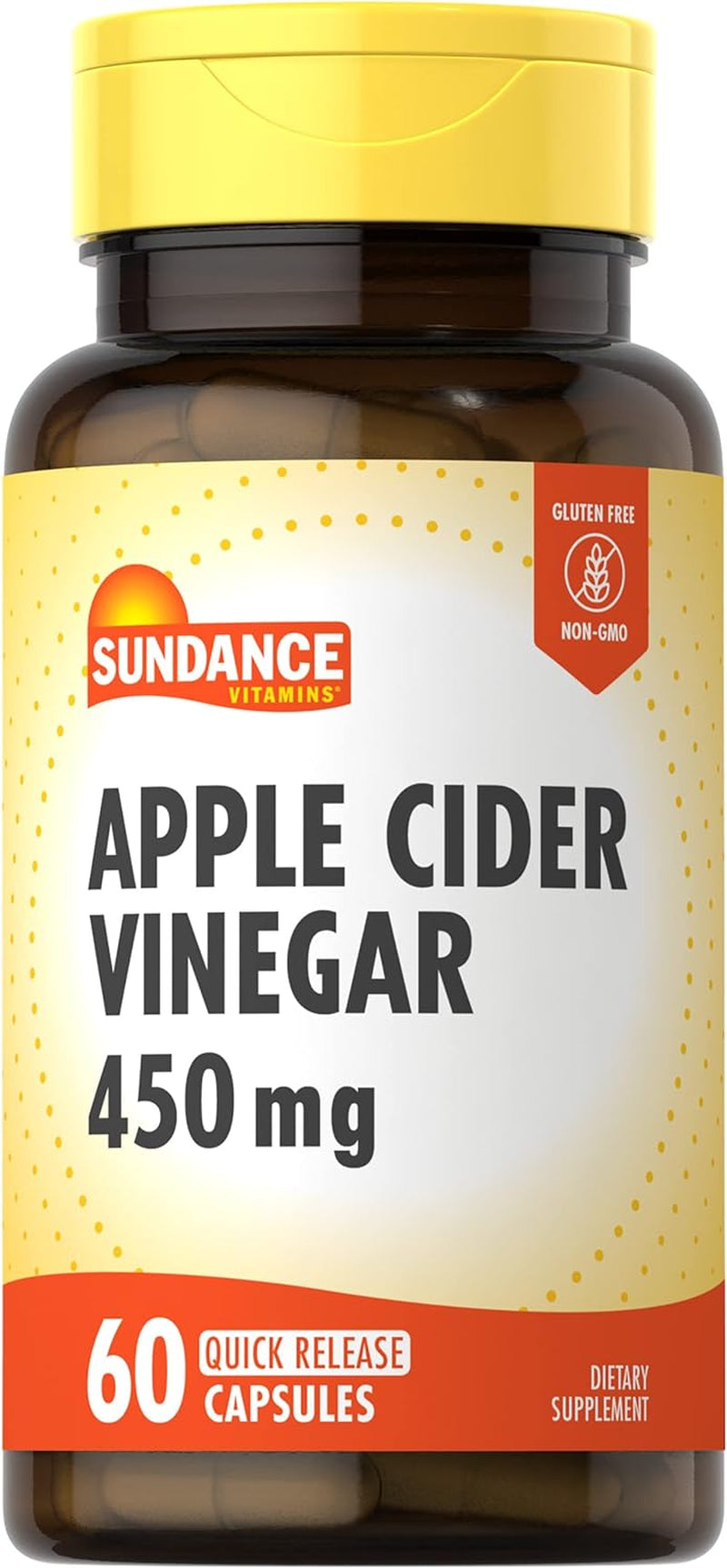 Sundance Apple Cider Vinegar Capsules | 60 Count | Non-Gmo and Gluten Free Supplement