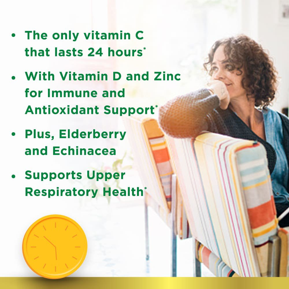 Nature'S Bounty Immune 24 Vitamin C, D & Zinc for Immune Support, 1000 Mg Softgels, 50 Count