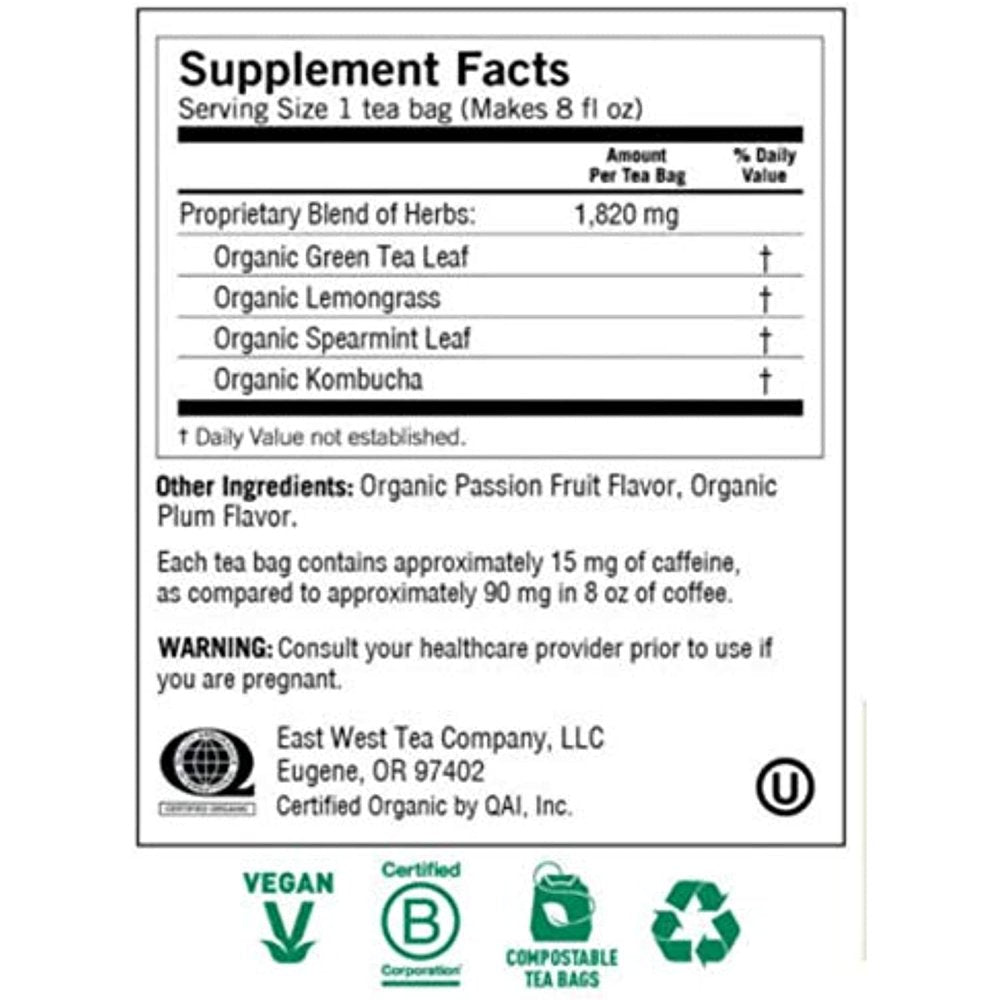 Yogi Tea, Green Tea Kombucha, 16 Tea Bags, 1.12 Oz (32 G)