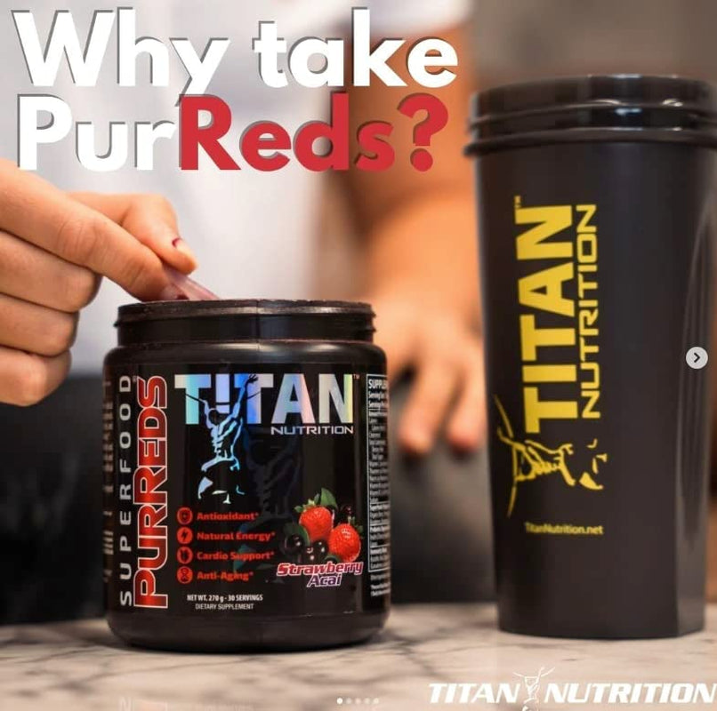 Titan Purreds- Red Juice Super Food, Antioxidant, Naturally Boost Energy, Fruit Powder; Improve Cognitive Function, Blood Flow, Energy Levels, and Athlete Performance