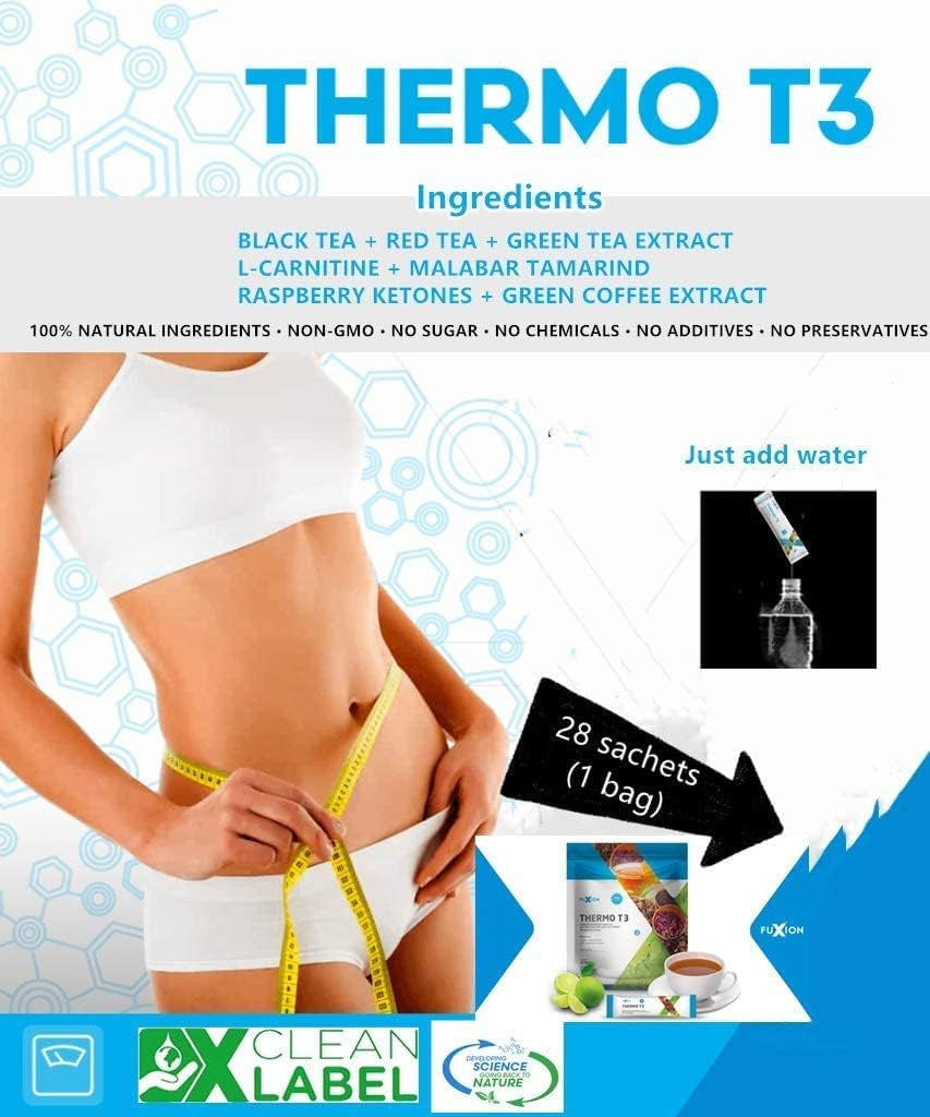 Fuxion Products for Weight Management,Anti-Aging,Energy for Your Health (Thermo T3, 28 Sachets)