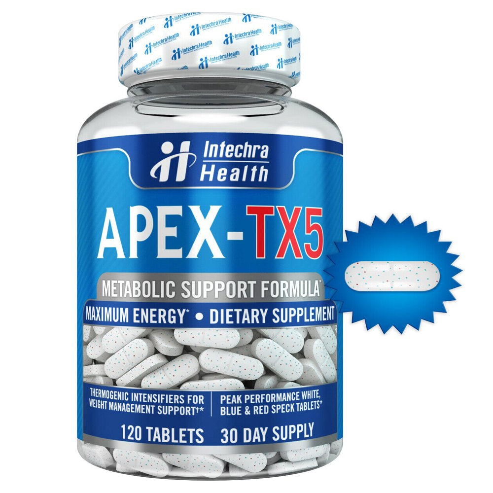 APEX TX5 Professional Quality Diet Pills + Ultra Energy 120 White/Blue Tablets