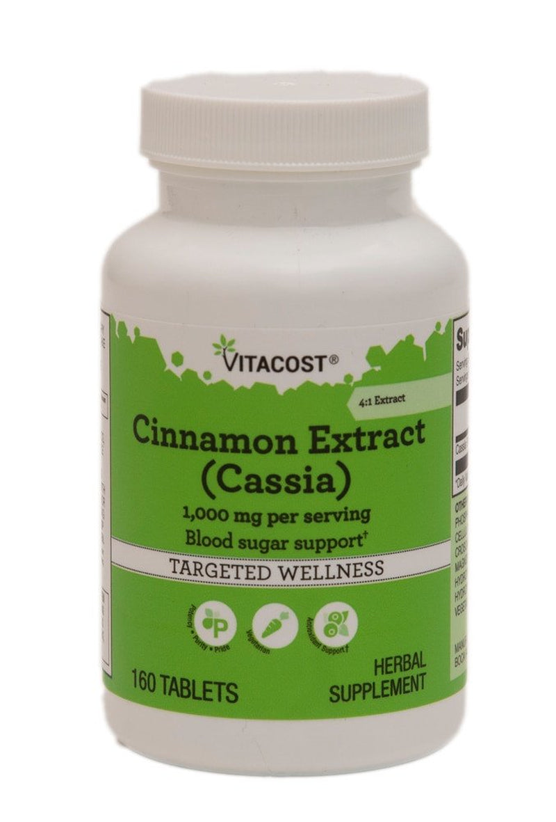 Cinnamon Extract - Cassia -- 1000 Mg per Serving - 160 Tablets