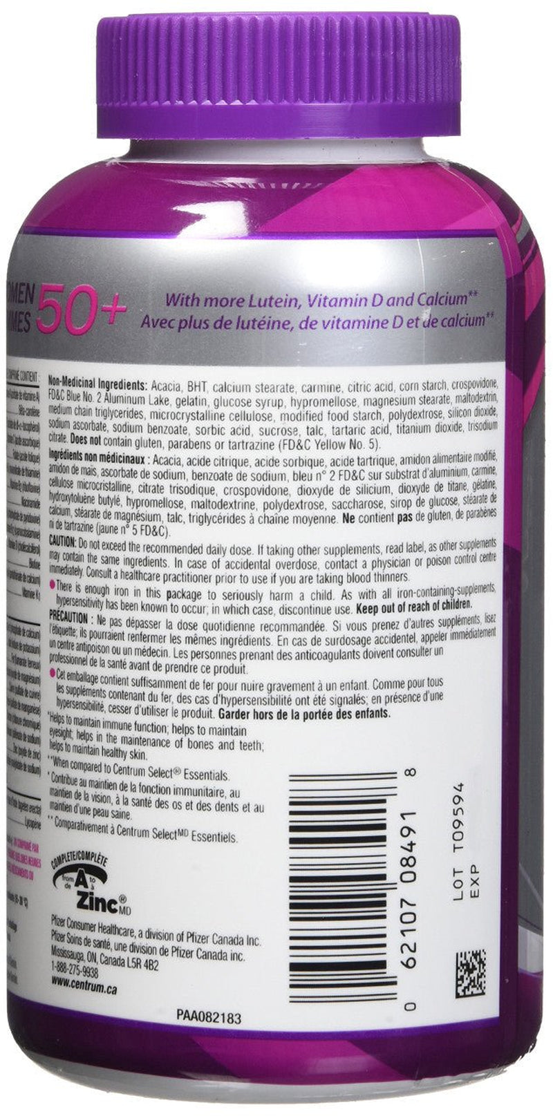 Centrum Multivitamin/Mineral Supplement for Women 50+, 250 Tablets