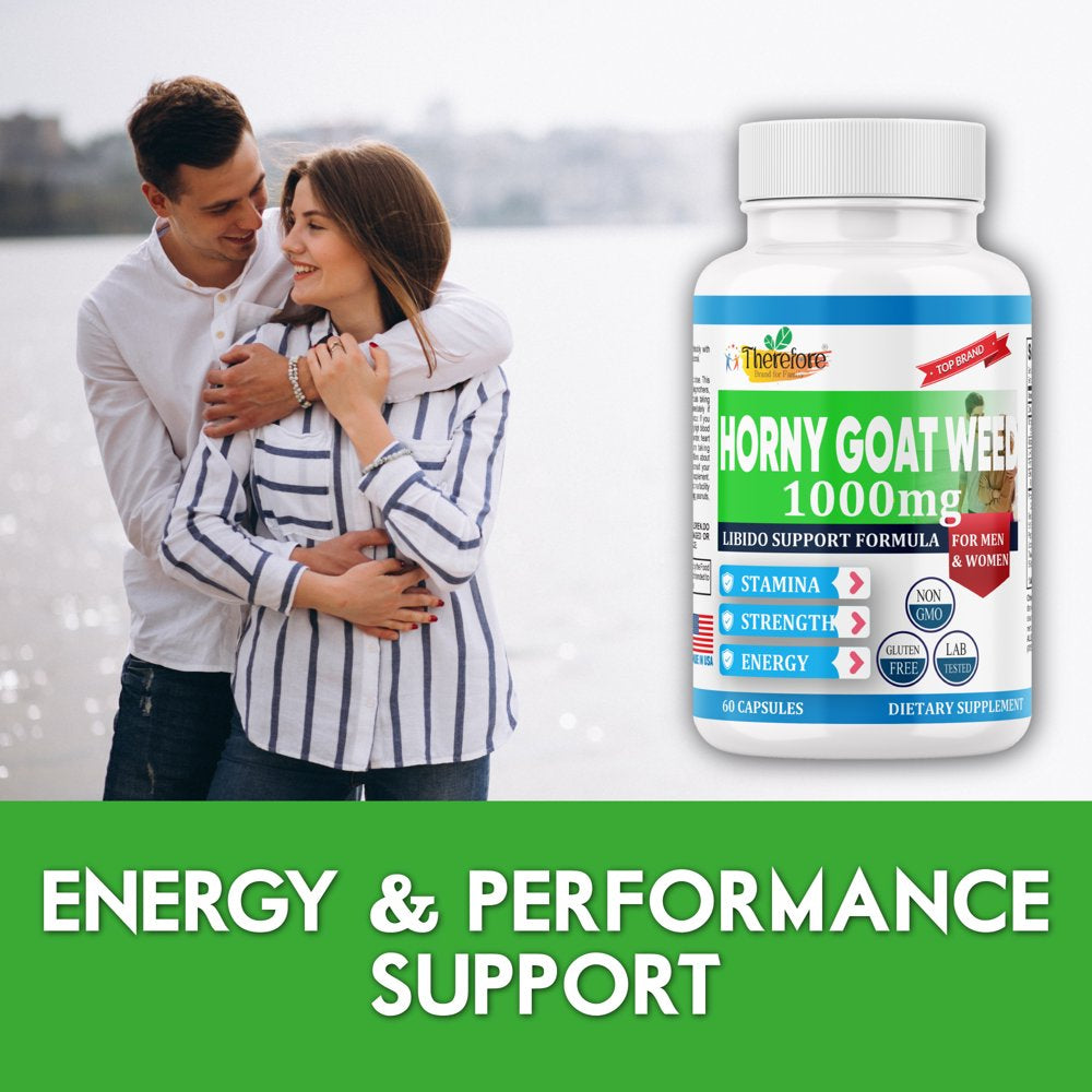 Male Mood Booster, Energy Support, Horny Goat Weed, Maca Root for Men - 60 Pills for Women