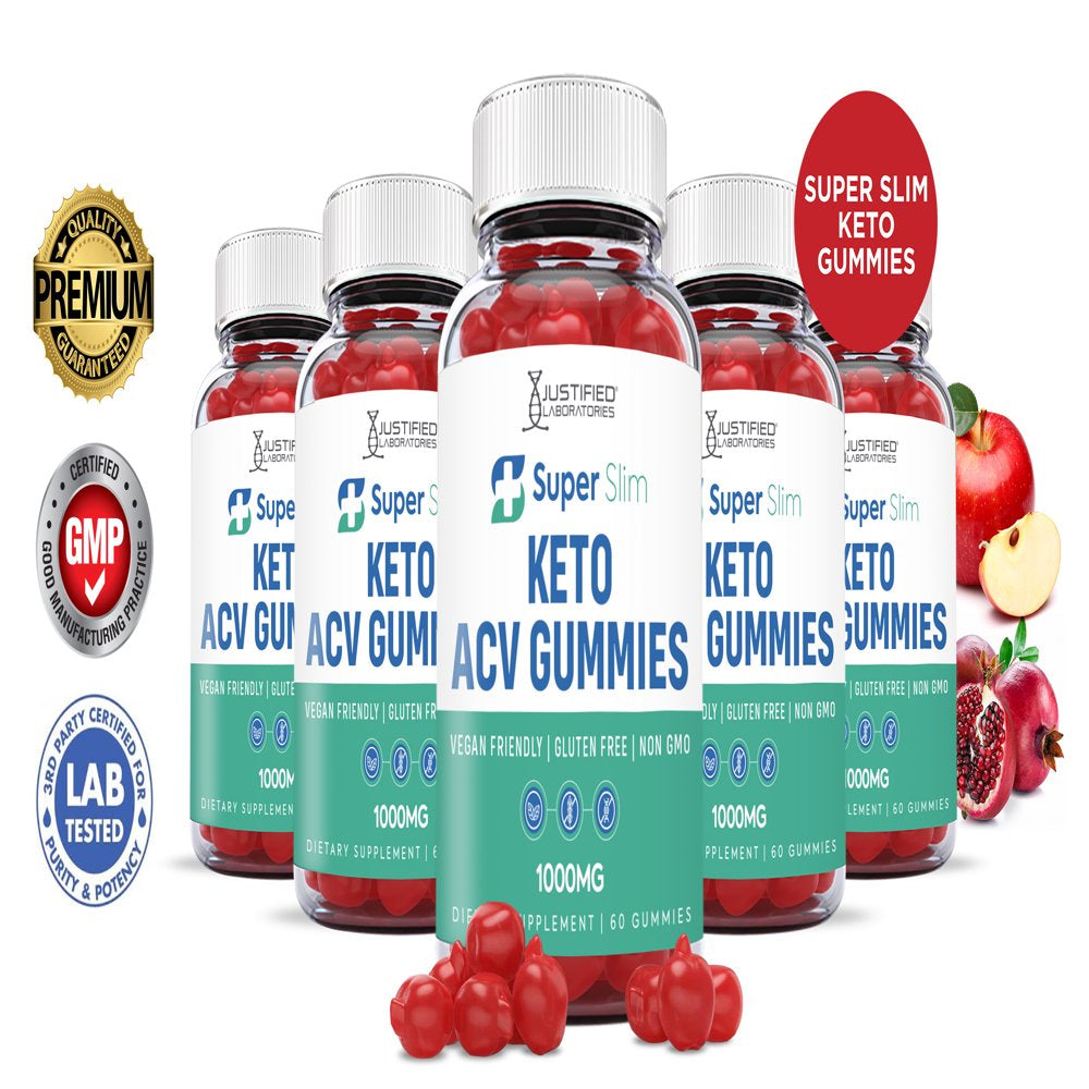 (5 Pack) Super Slim Keto ACV Gummies 1000MG Dietary Supplement 300 Gummys