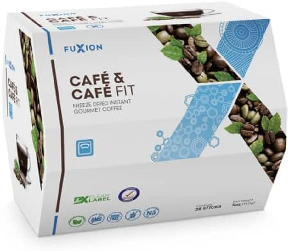 FUXION CAFÉ & CAFÉ FIT-5 Grams per Stick 3 Pack-Regulation of Blood Sugar Levels and Reduce the Feeling of Fatigue.