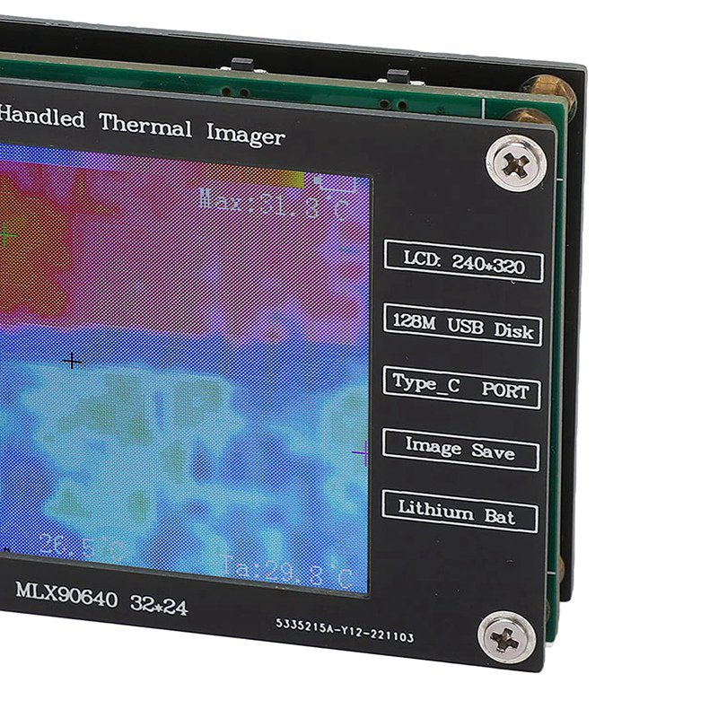 Thermal Imaging Infrared Camera, Temperature Range from - 40 ℃ To+300 ℃, 8Hz Rate, Multi-Function Thermal Imager