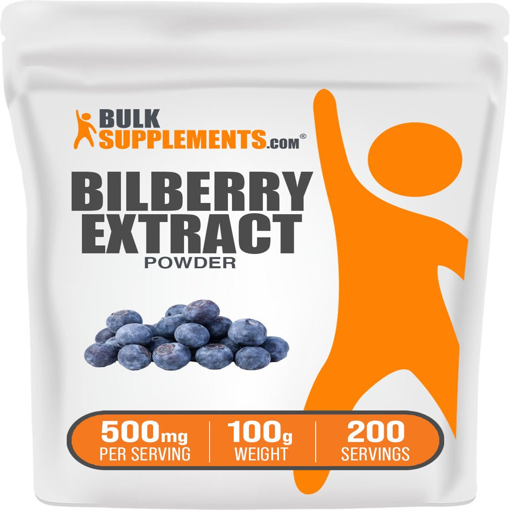 Bulksupplements.Com Bilberry Extract Powder - Eye Pressure Support - Antioxidant Powder - Eye Supplement (100 Grams - 3.5 Oz)