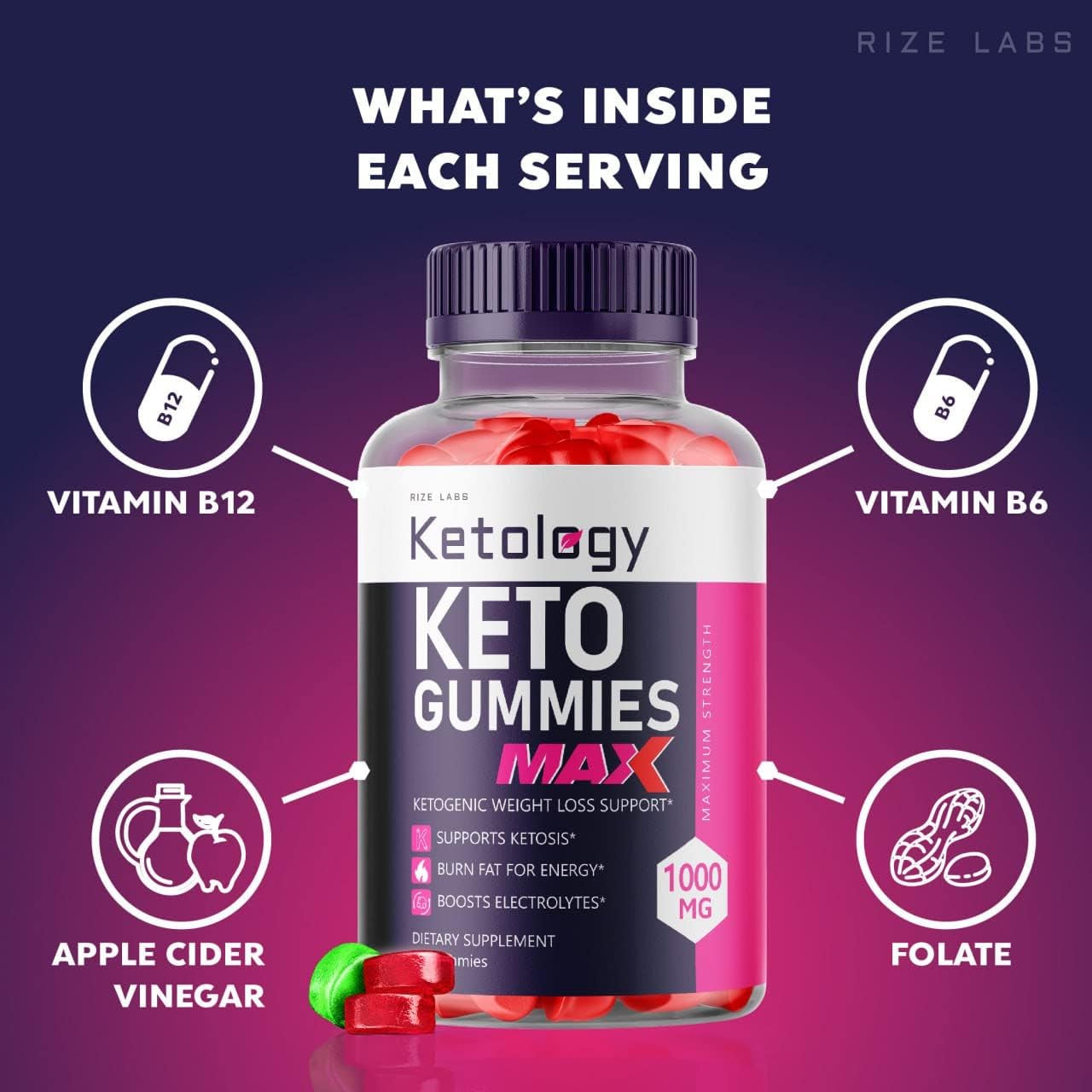 (3 Pack) Ketology Keto ACV Gummies Apple Cider Vinegar Advanced Ketology Gummies (180 Gummies)