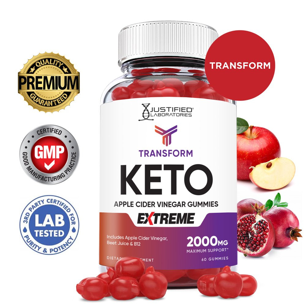 Transform Keto Extreme ACV Gummies 2000Mg Dietary Supplement 60 Gummys