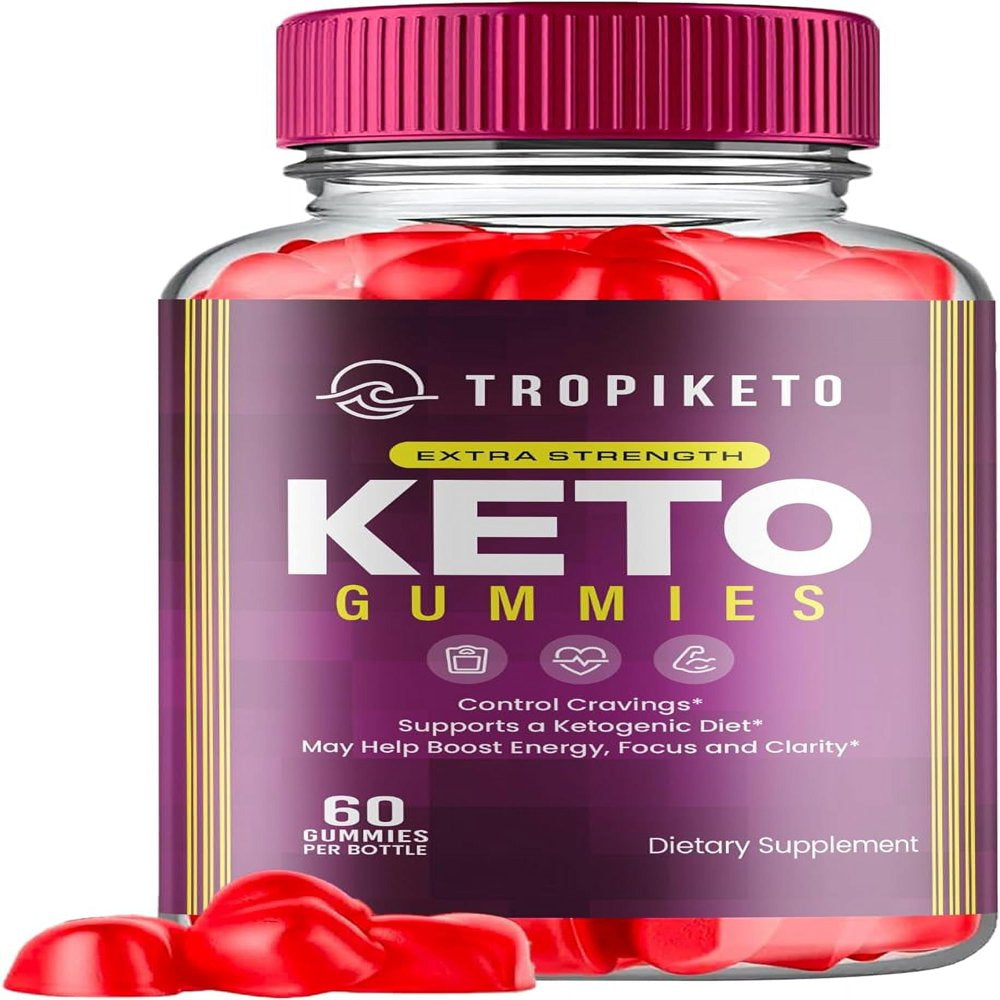 (1 Pack) Tropiketo Keto ACV Gummies - Apple Cider Vinegar Supplement for Weight Loss - Energy & Focus Boosting Dietary Supplements for Weight Management & Metabolism - Fat Burn - 60 Gummies