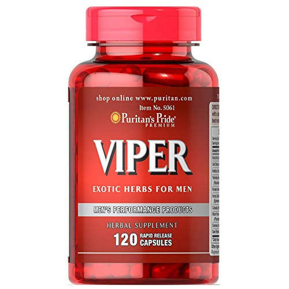 Puritan'S Pride Viper Exotic Herbs for Men, 120 Capsules by Puritan'S Pride, 120 Count