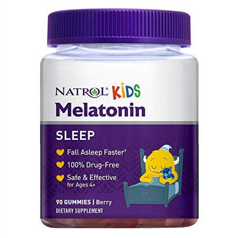 Natrol Kids Melatonin Sleep Aid Gummies, Berry, 90 Ea, 2 Pack