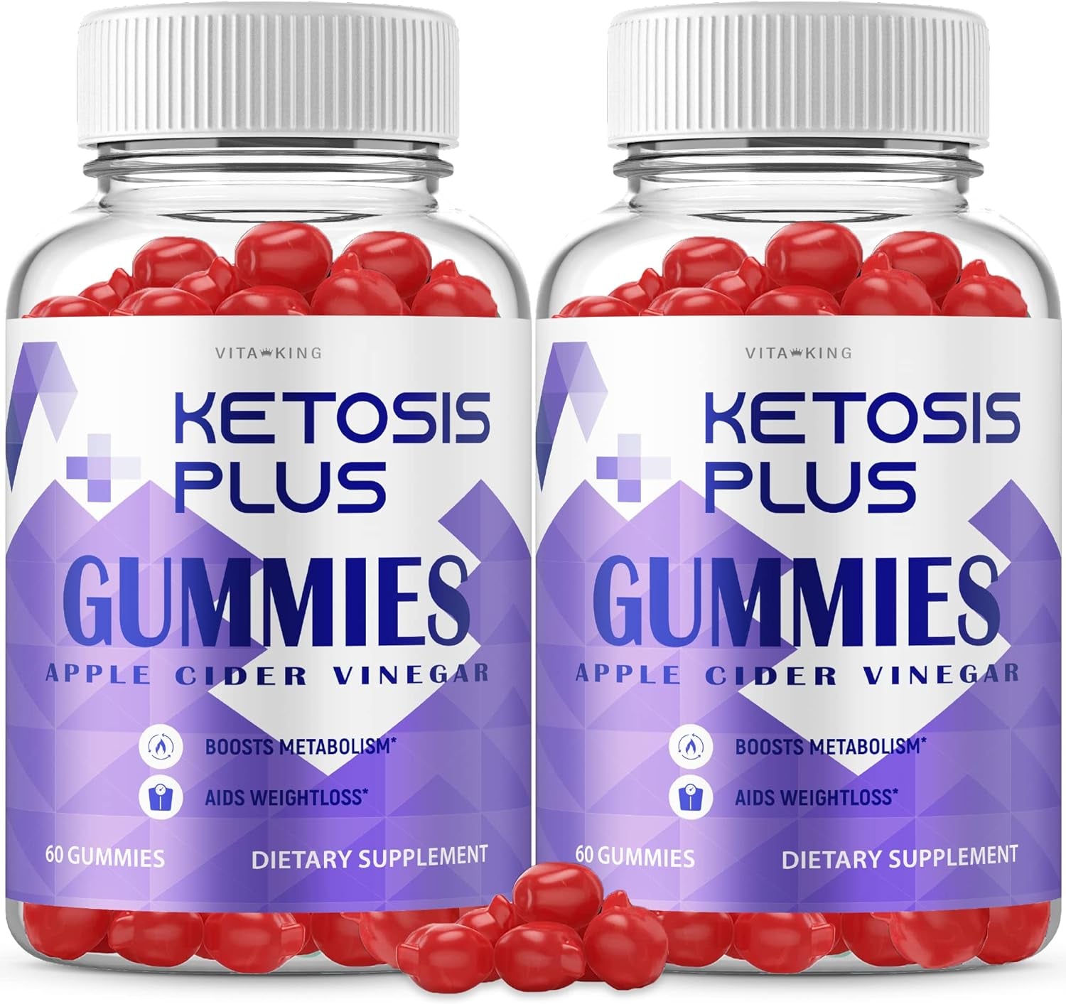 Vitaking (2 Pack) Ketosis plus Gummies Ketosis plus Gomitas Ketosis plus ACV Gummies Ketosis plus Gummy S (120 Gummeis)