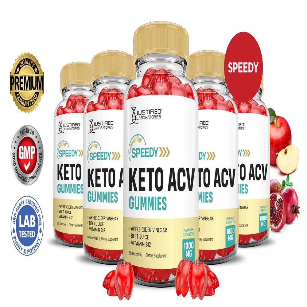 (5 Pack) Speedy Keto ACV Gummies 1000MG Dietary Supplement 300 Gummys