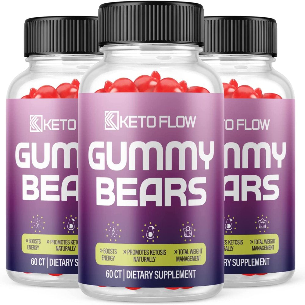 (3 Pack) Keto Flow Gummies - Supplement for Weight Loss - Energy & Focus Boosting Dietary Supplements for Weight Management & Metabolism - Fat Burn - 180 Gummies