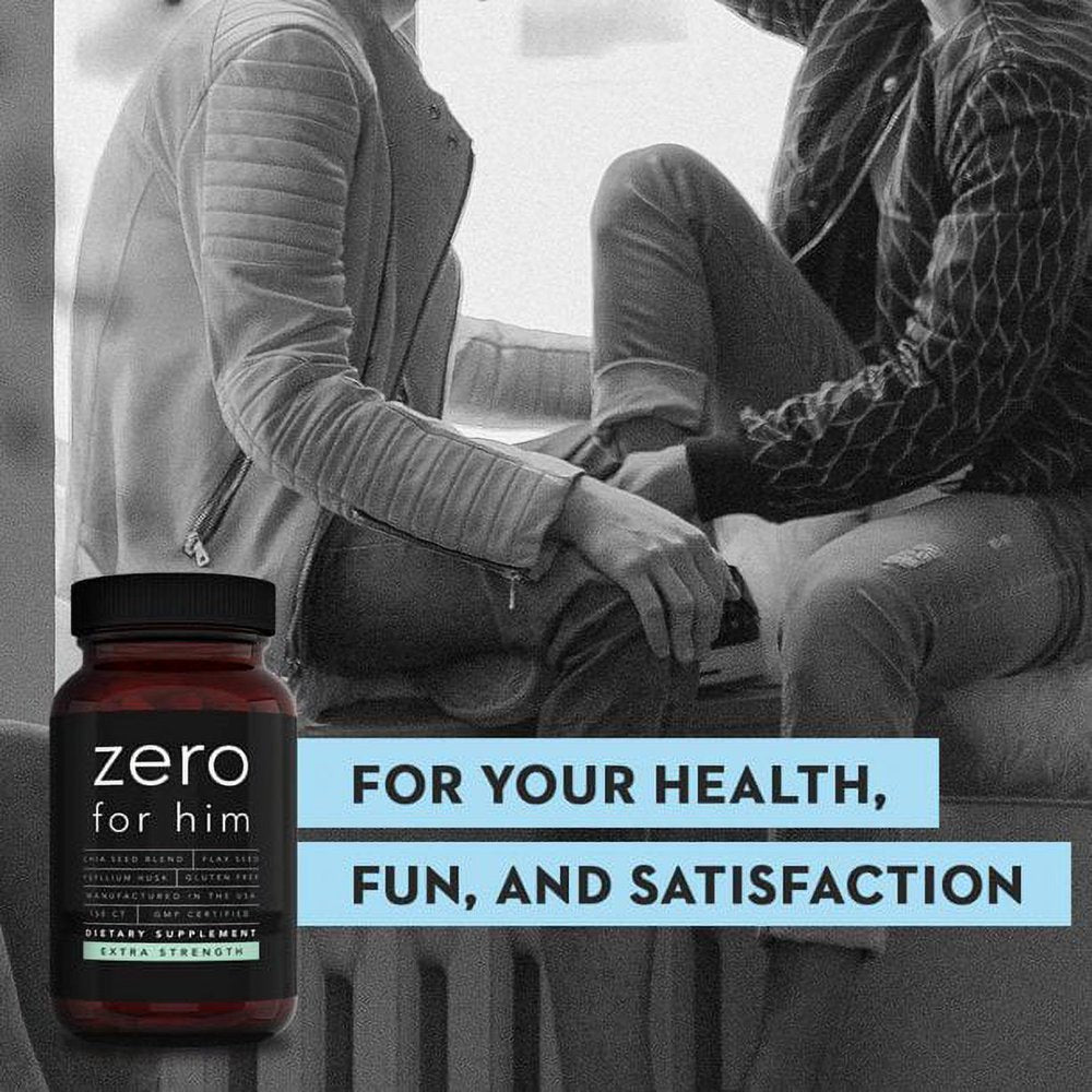 Zero for Him Extra Strength Vegan High Fiber Supplements, 150 Pills