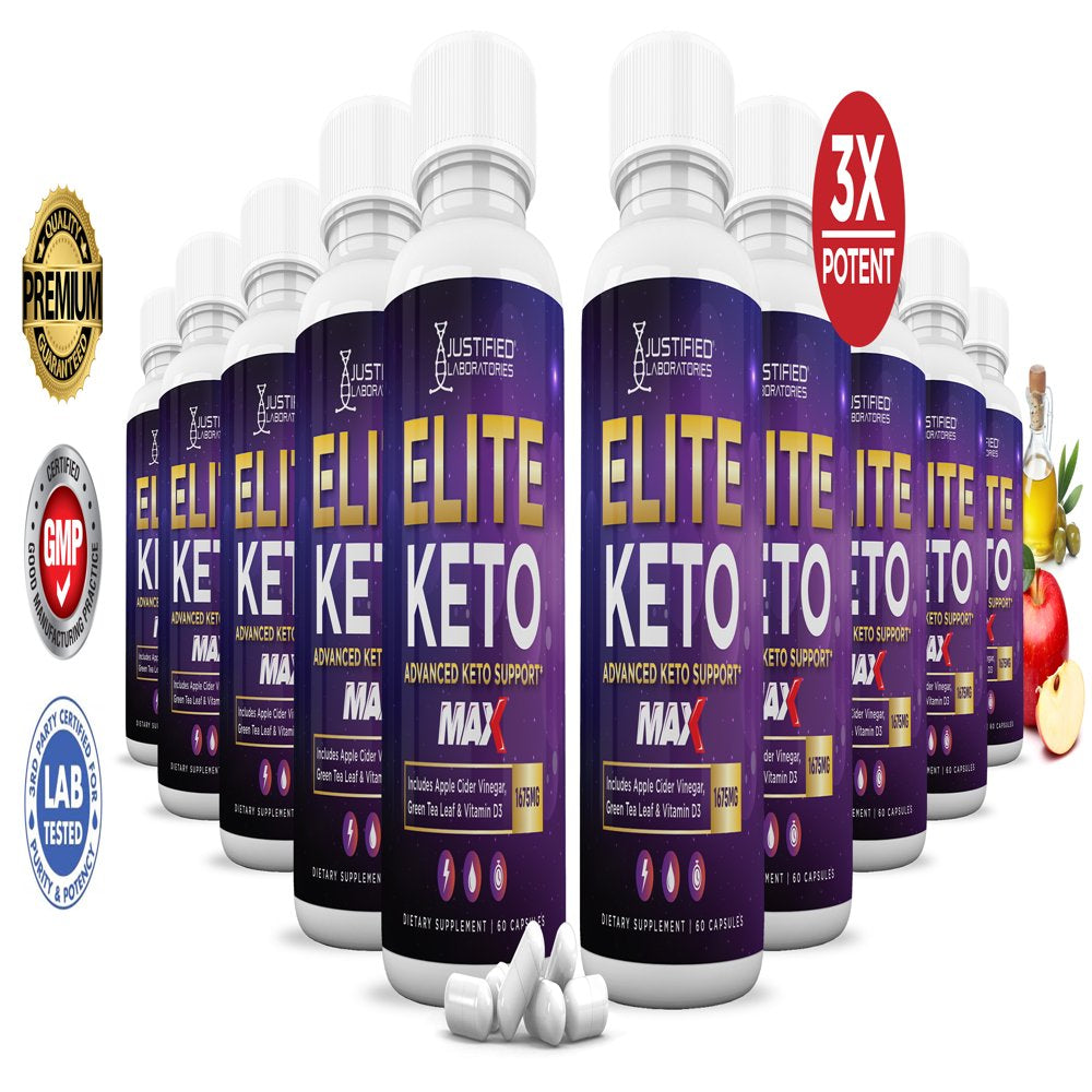 (10 Pack) Elite Keto ACV MAX Pills 1675Mg Dietary Supplement 10 Capsules