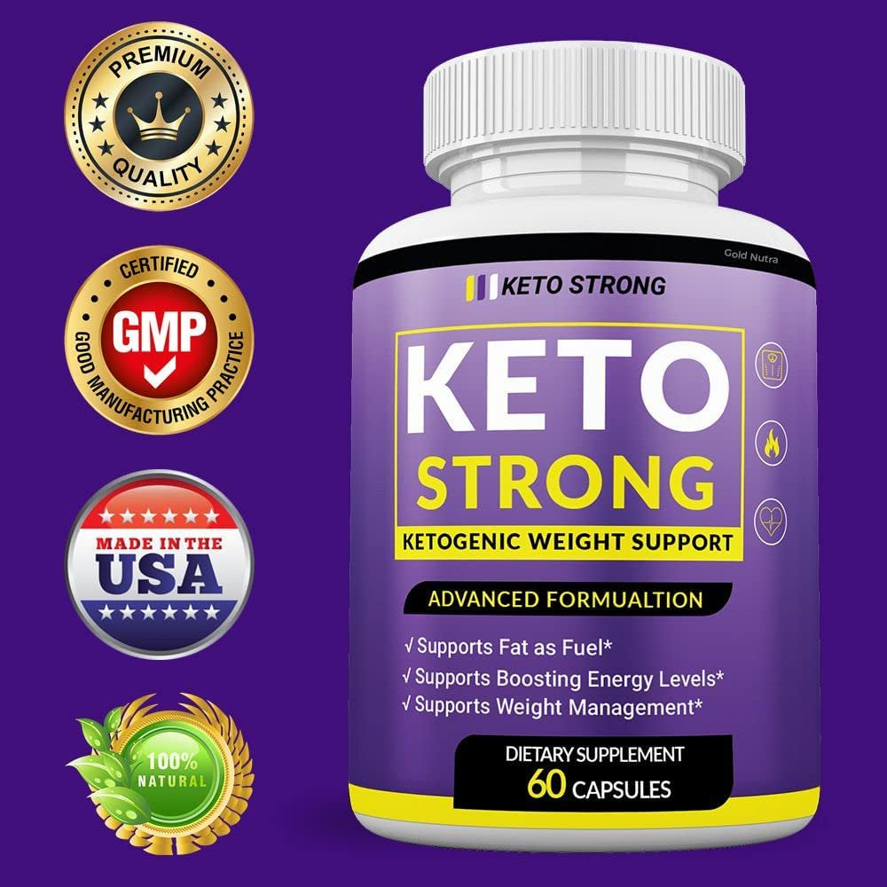 (3 Pack) Keto Strong Pills New and Improved 2023 Formula, Made in USA, 180 Count