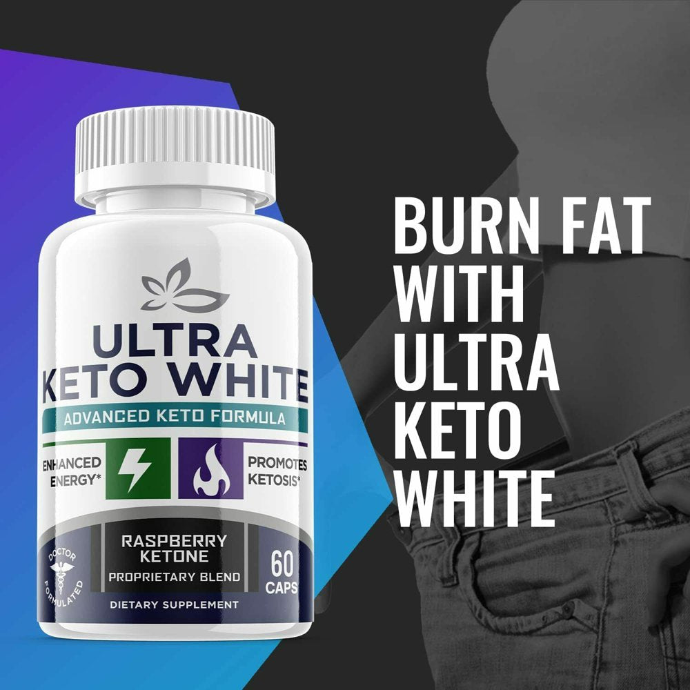 (2 Pack) Ultra Keto White - Supplement for Weight Loss - Energy & Focus Boosting Dietary Supplements for Weight Management & Metabolism - Advanced Fat Burn Raspberry Ketones Pills - 120 Capsules