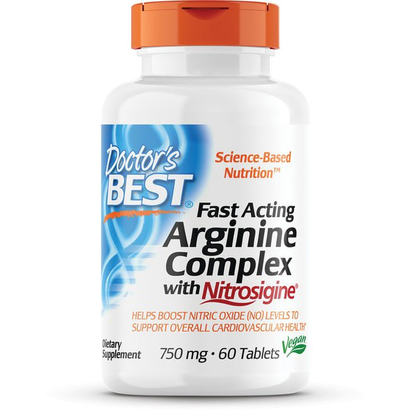 Doctor'S Best Fast Acting Arginine Complex with Nitrosigine 750 Mg 60 Tabs