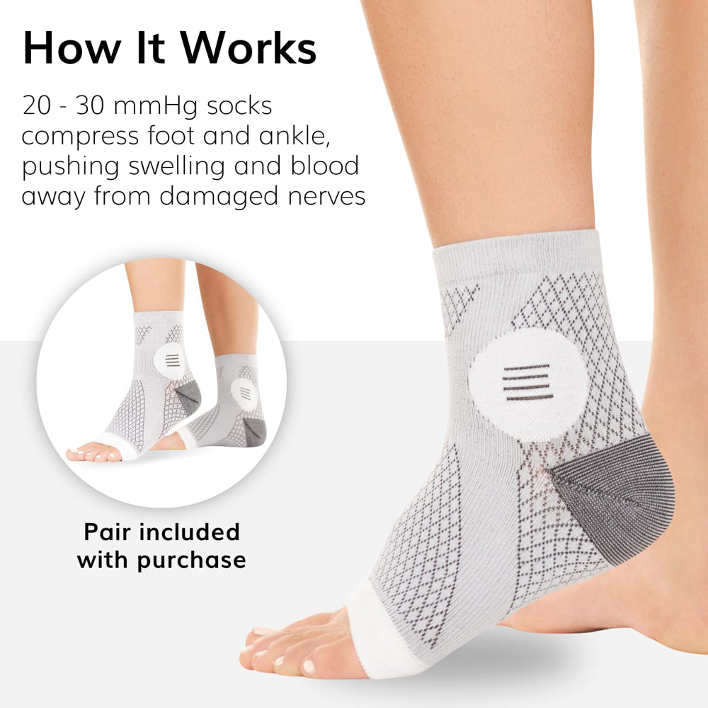 Neuropathy Socks - Peripheral Neuritis Compression Diabetic Toeless Foot Sleeves for Nerve Damage Pain in Feet,Plantar Fasciitis Relief Brace for Men Women