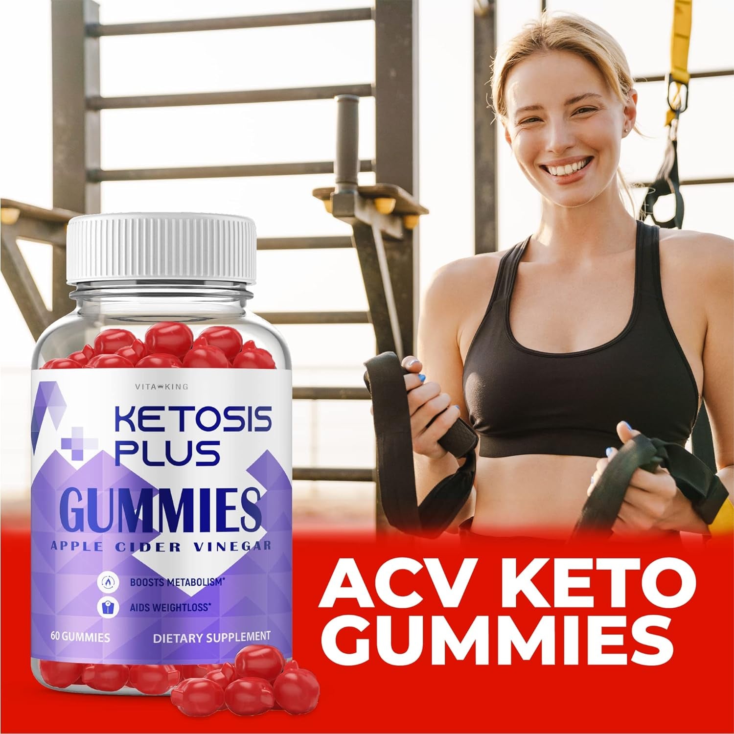 Vitaking (3 Pack) Ketosis plus Gummies Ketosis plus Gomitas Ketosis plus ACV Gummies Ketosis plus Gummy S (180 Gummeis)