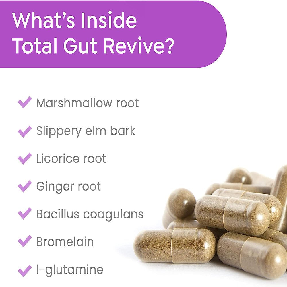 Total Gut Revive Advanced Gut, Leaky Gut Repair & Digestive Health Supplement by Revival Point 60 Capsules