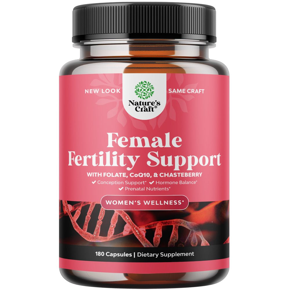 Prenatal Multivitamin Female Fertility Supplement Natural Fertility Supplement for Women with Choline Inositol Ashwagandha Chasteberry and Coq10 Prenatal Vitamins for Enhanced Fertility Support 180Ct