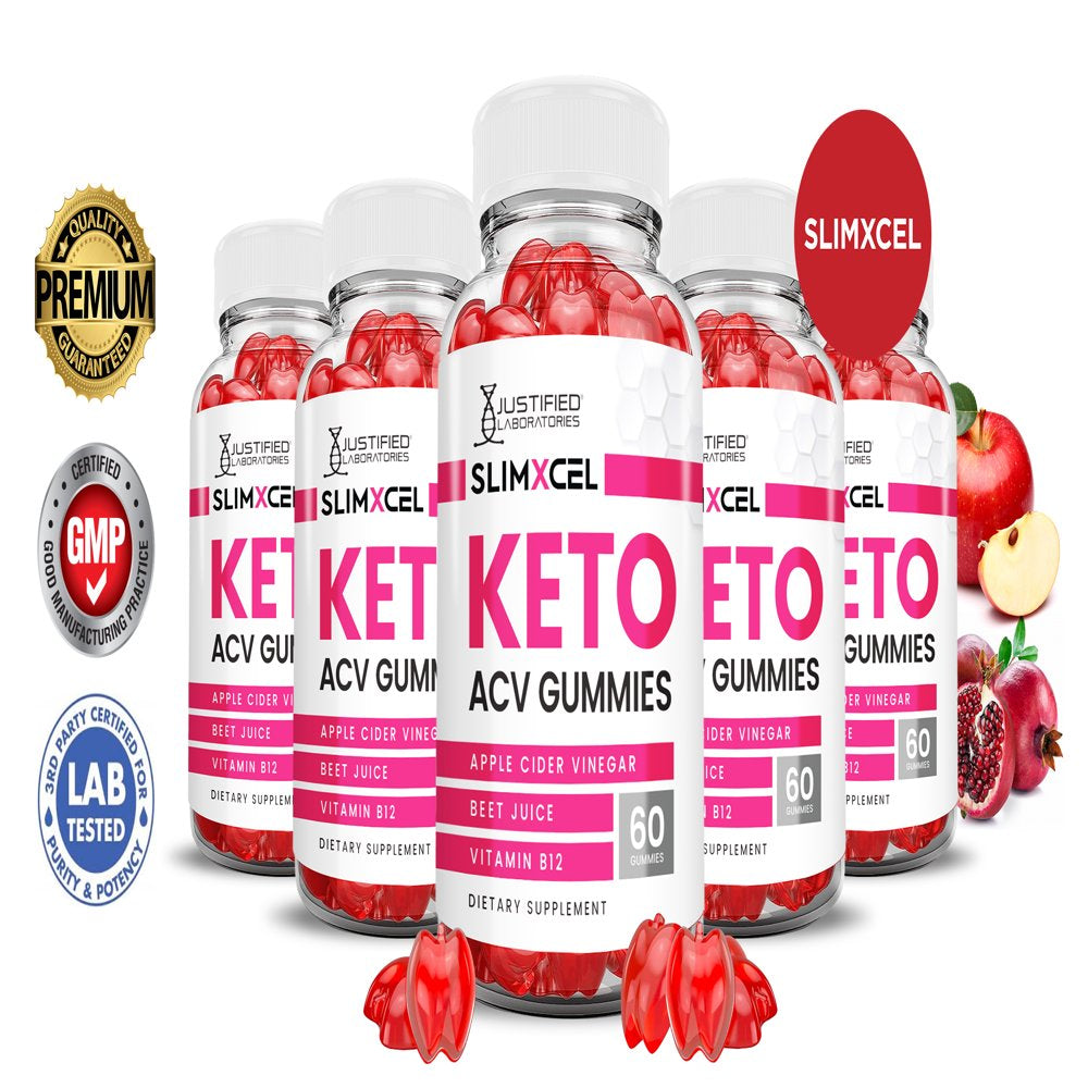 (5 Pack) Slimxcel Keto ACV Gummies 1000MG Dietary Supplement 300 Gummys