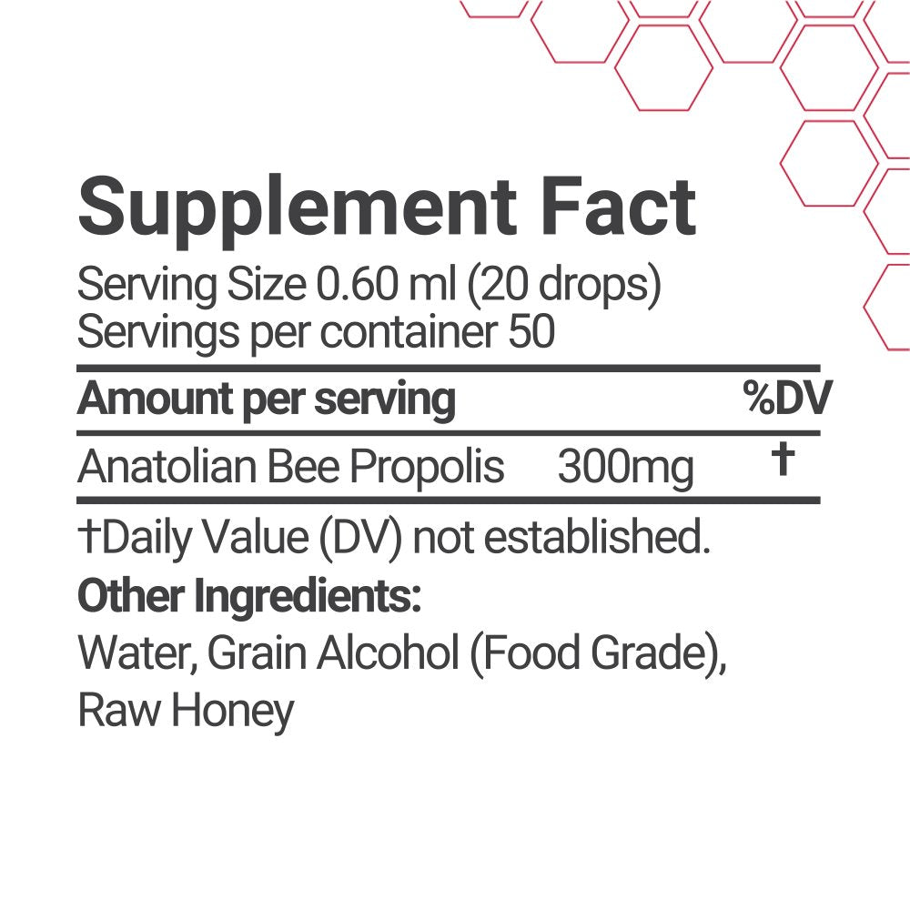 BEE and You Propolis 50% Pure Liquid Extract - Ultra plus Potency - Supports Healthy Immune System - Sore Throat Relief Antioxidants, Keto, Paleo, Gluten-Free, 1 Fl Oz