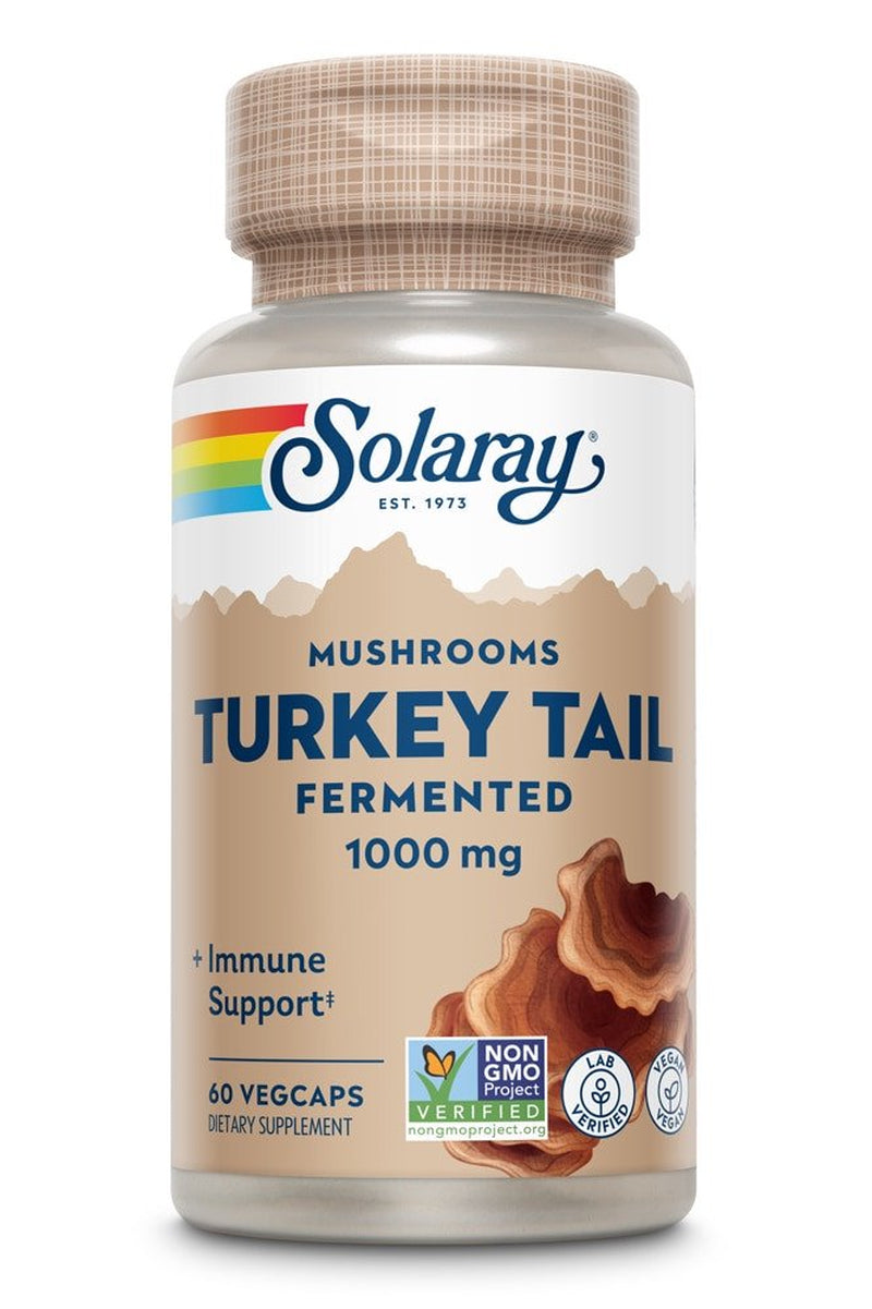 Solaray Fermented Turkey Tail Mushrooms -- 1000 Mg - 60 Vegcaps