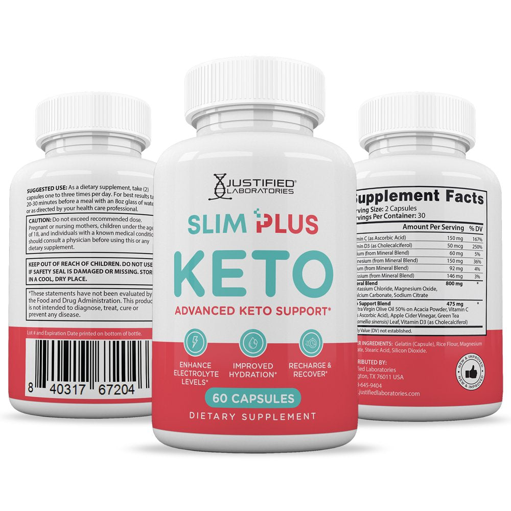 (3 Pack) Slim plus Keto ACV Pills 1275Mg Alternative to Gummies Dietary Supplement 180 Capsules