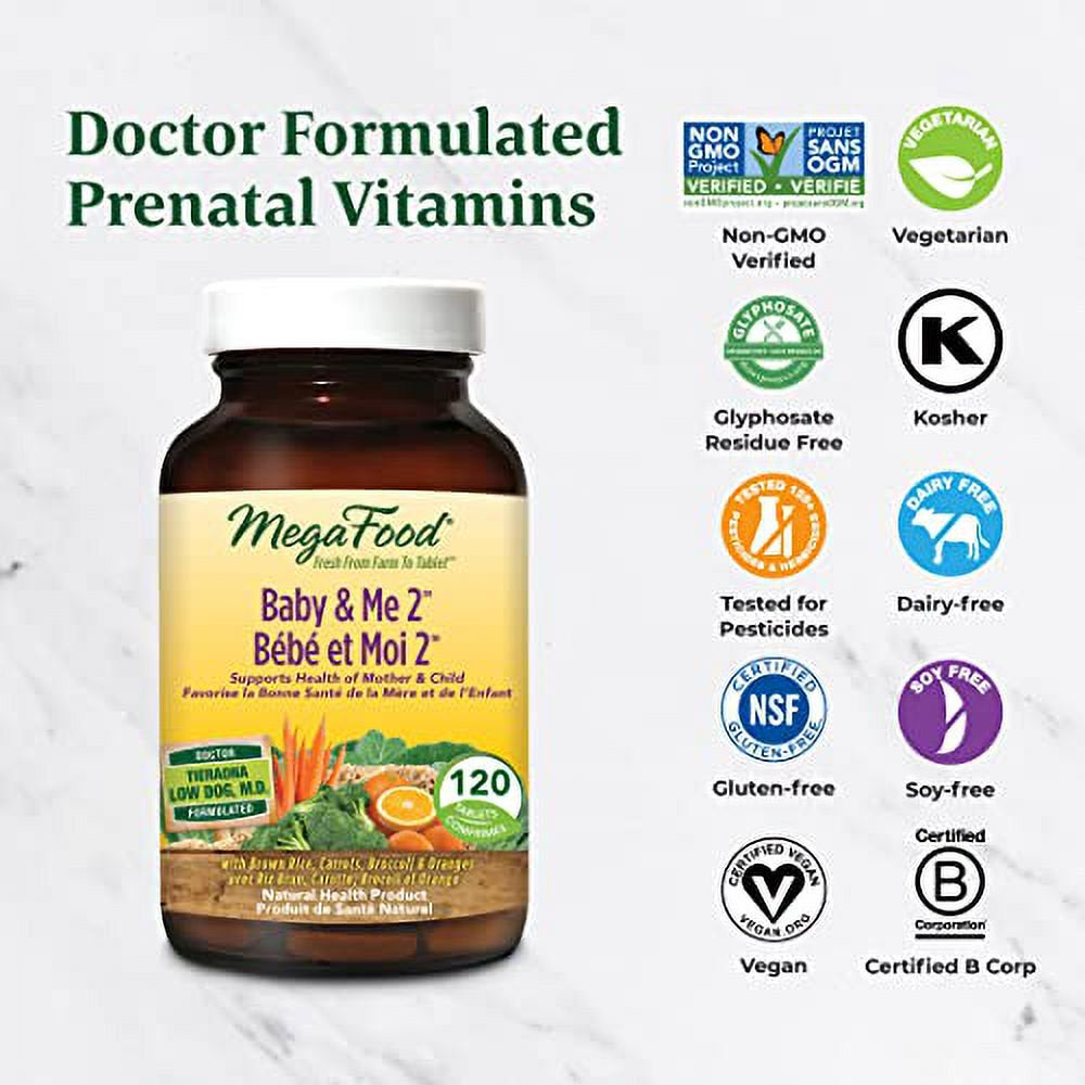 MEGAFOOD Multivitamin Prenatal Baby and Me 120Ct, 120 CT